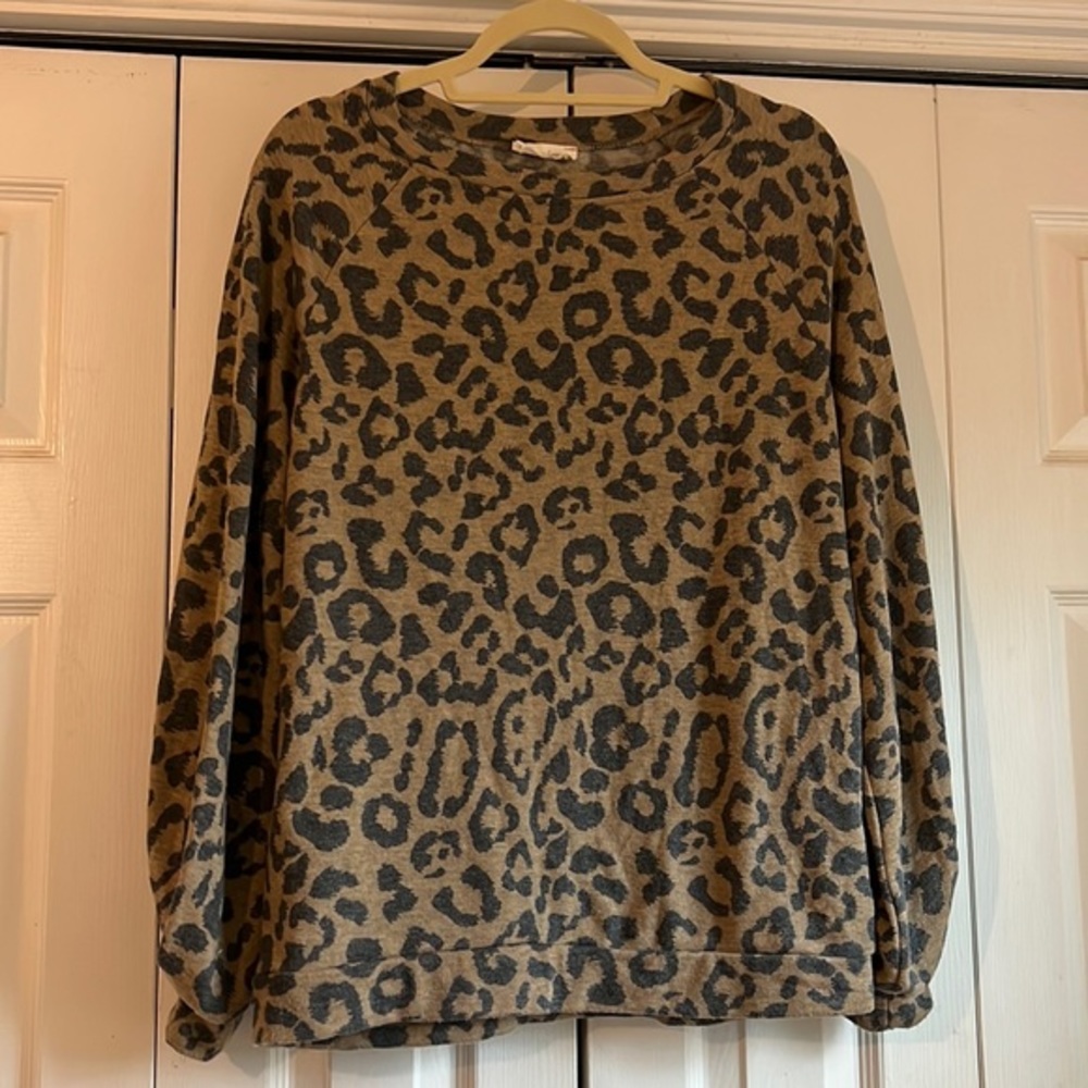 Phil Love Cozy Cheetah Sweater - Size Small